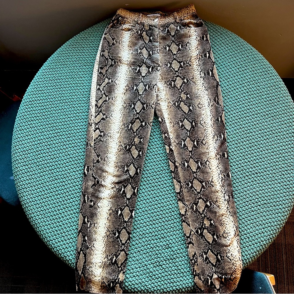 Valentino Miss V women’s vintage snakeskin print pants